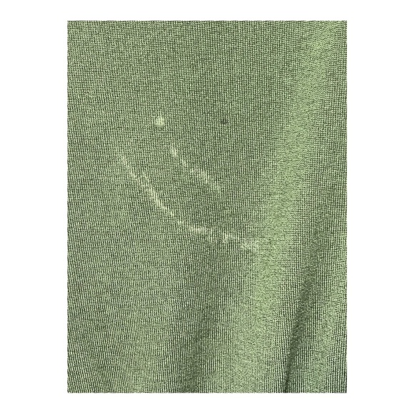 Kate Hill Mock Neck Sweater Green Lightweight Italian Merino Wool Preppy Small - Picture 8 of 9